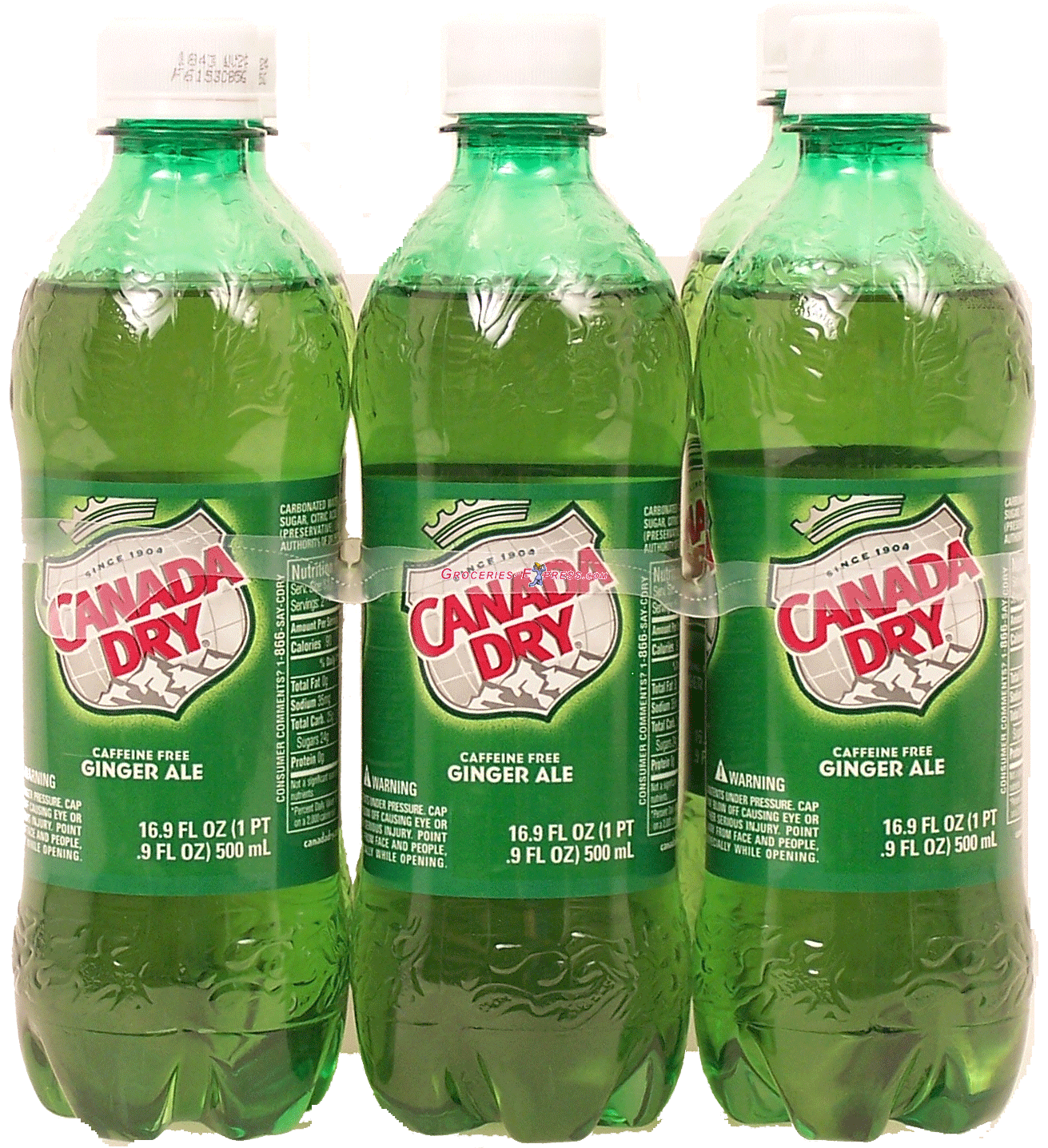 Canada Dry  ginger ale, 6-pack 1/2 liter bottles Full-Size Picture